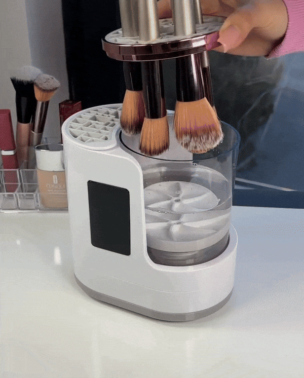 Nettoyeur de pinceaux de maquillage électrique 3 en 1